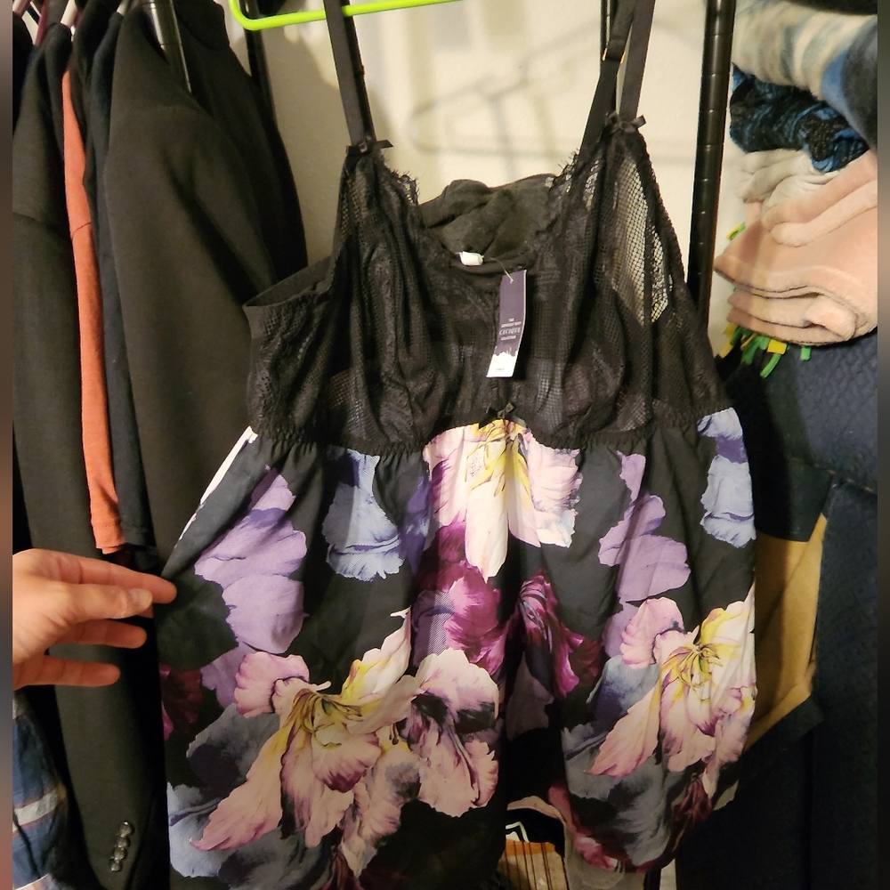 Lane Bryant Size 22/24 Purple Floral Lingerie